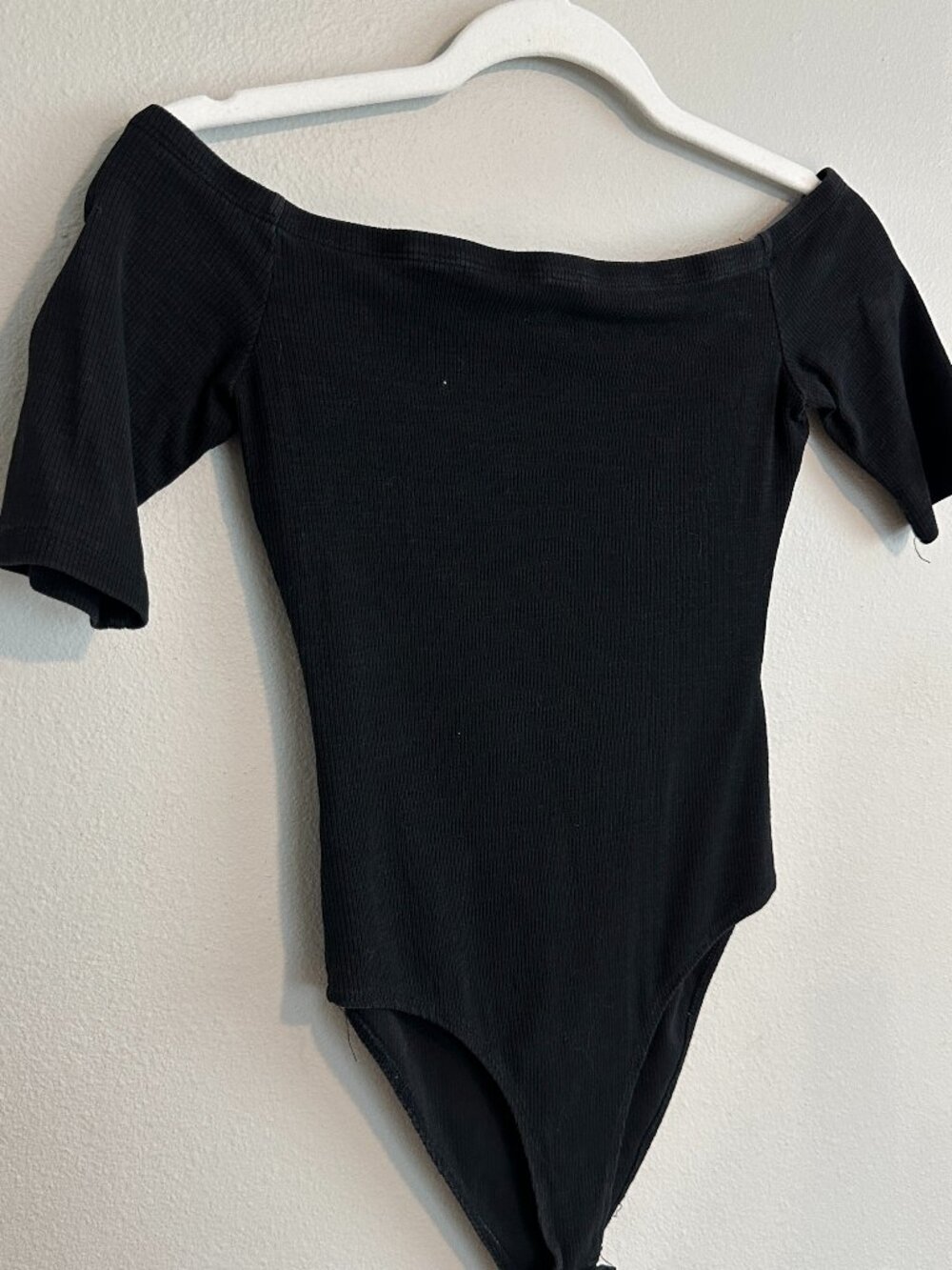 Black Off the Shoulder Bodysuit